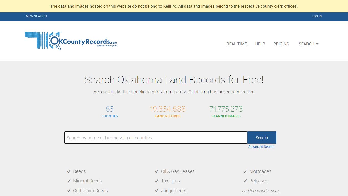 Search results in Cherokee County - okcountyrecords.com